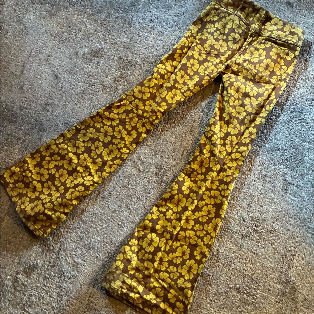 Free People Floral Flare Jeans - Picture 3 of 4